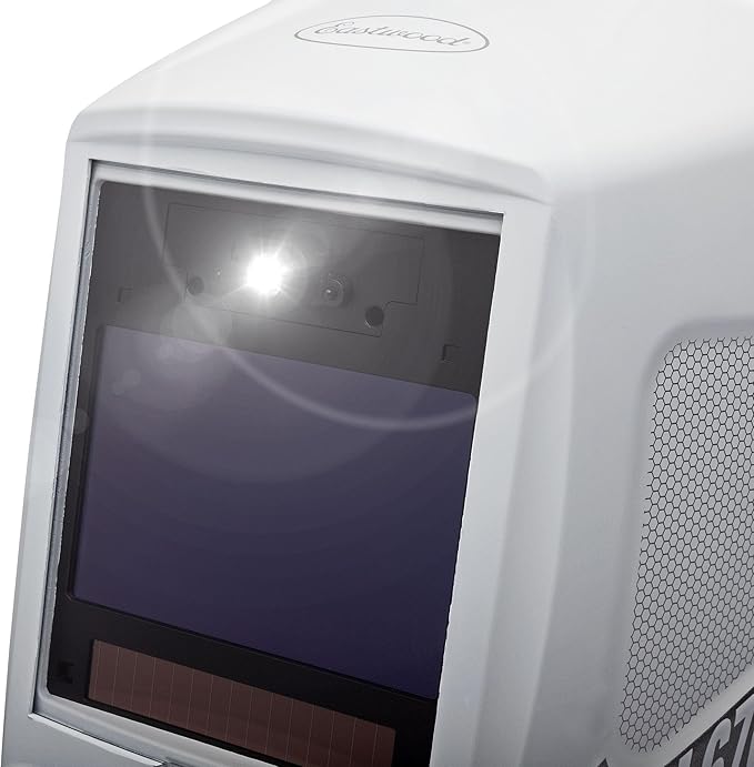 Eastwood L6700 Large View MIG TIG Auto Darkening Welding Helmet Matte White with LED Light