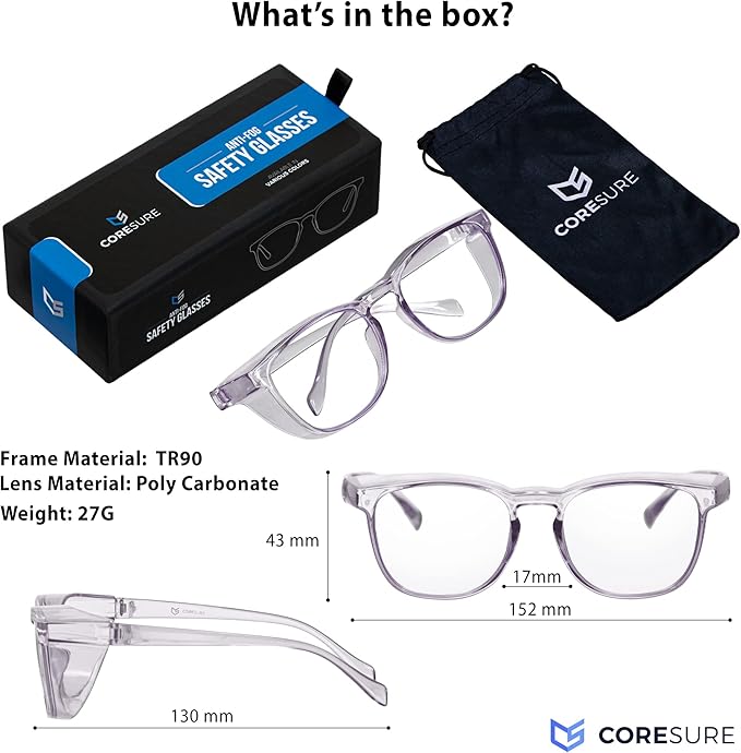 Stylish Anti Fog Safety Glasses Goggles – Eye Protection Glasses