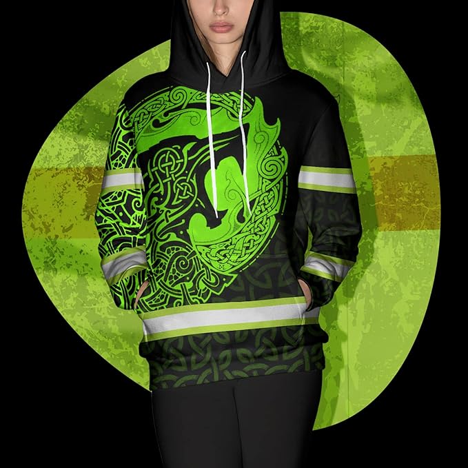 Matedecor Skull High Visibility Shirt Men Reflective Safety Shirts US Flag Custom Name Workwear, Runners, Walkers, Patriotic