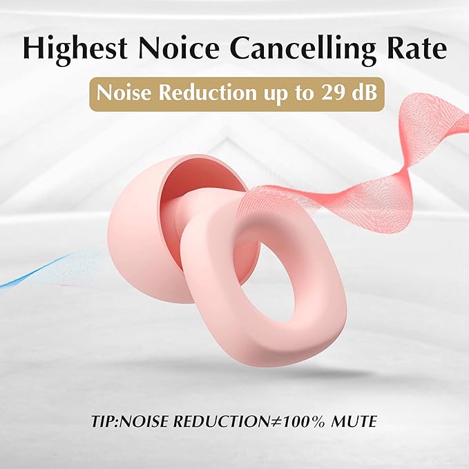 Soft Ear Plugs for Sleeping,Reusable Ear Plugs for Noise Reduction
