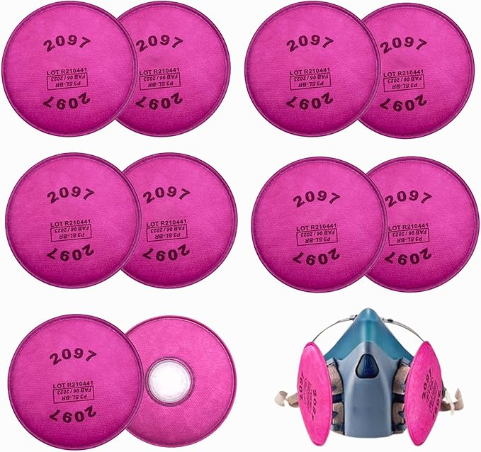 10PCS(5 Pack) 2097 Particulate Filter,2097 Filter Installed on Filter Retainer Replacement for 6000 6200 6800 7000 FF-4