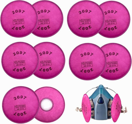 10PCS(5 Pack) 2097 Particulate Filter,2097 Filter Installed on Filter Retainer Replacement for 6000 6200 6800 7000 FF-4