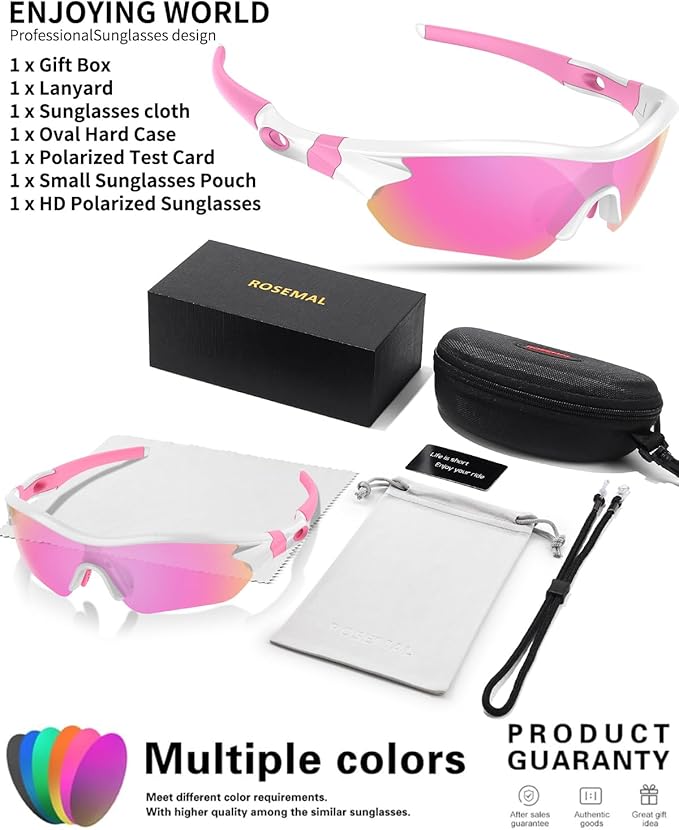 Polarized Sports Sunglasses for Men Women Youth Baseball Running Fishing Tennis Golf Cycling Driving Motor TAC UV400 TR90