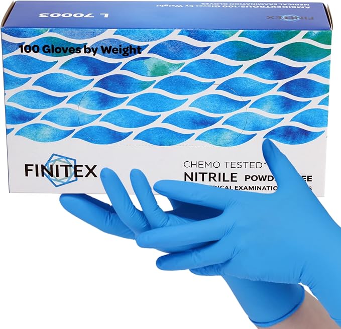 FINITEX Nitrile Disposable Medical Exam Gloves 4 mil Powder-free Latex-Free 100 PCS Examination Home Cleaning Food Gloves