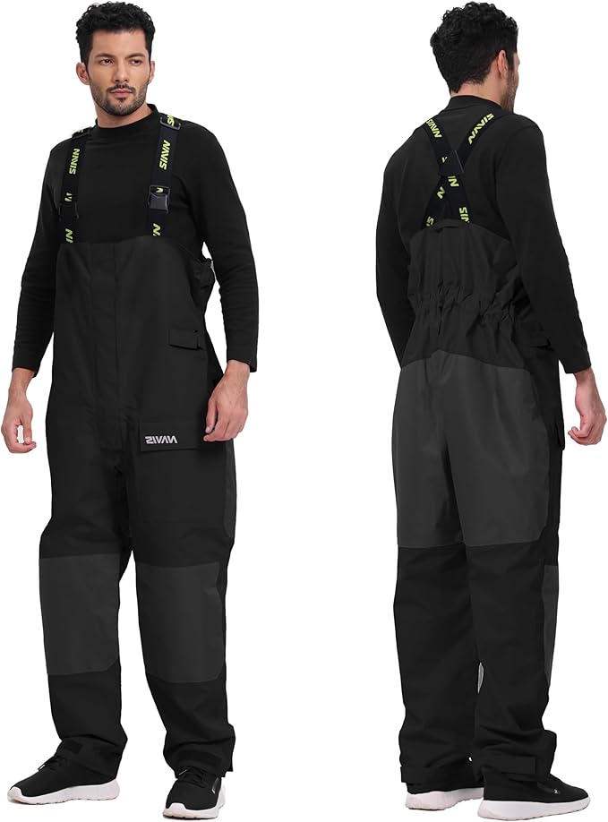 Men’s Waterproof Sailing Jacket & Bib Set – Coastal Breathable Hard Shell, Hi-Vis Hood, Cordura Reinforced