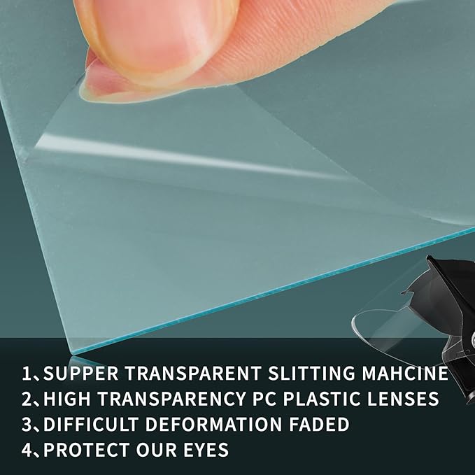 150 Pcs 2'' x 4.25'' Welding Clear Lenses Cover Replacement Transparent Universal Welding Protection Lens Mask Welding Lens