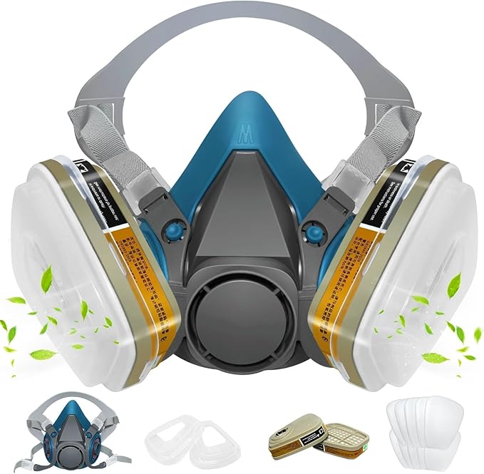 Respirator Mask, Paint Respirator with 6001 Filters for Chemical, Spray Paint, Epoxy Resin,Sanding