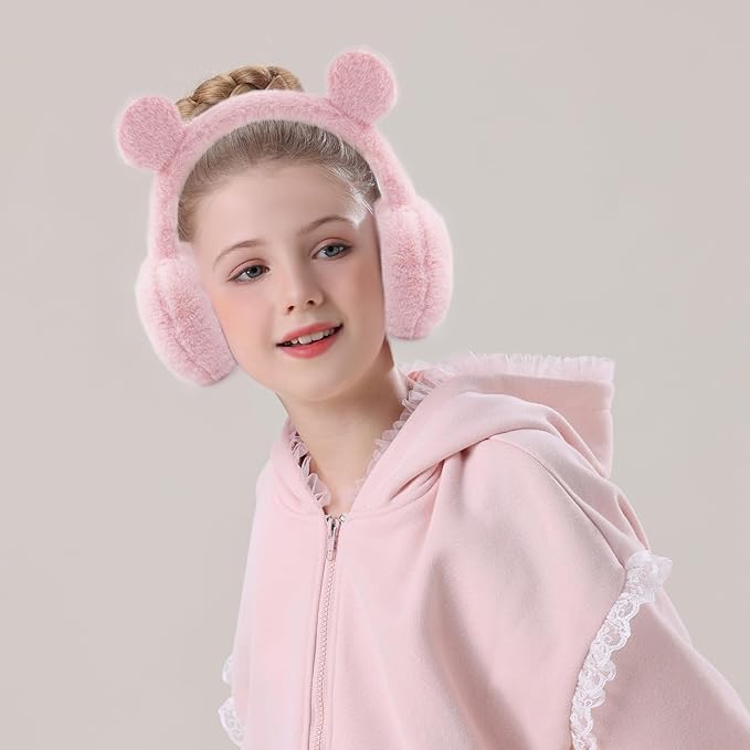 XIAOHAWANG Winter Earmuffs for Kids Girl Warm Ear Muffs Baby Boy Plush Padded Ear Warmer