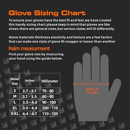 10mil Disposable-Nitrile Chemical-Resistant Rubber-Gloves for Men - Mechanics Gloves Heavy Duty, Latex Free, Automotive (Orange 4 Boxes of 30, Medium)