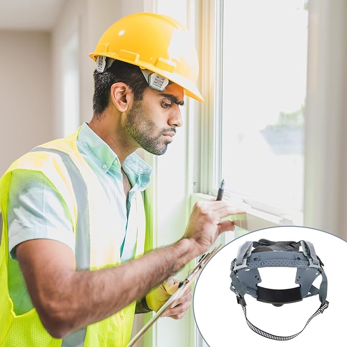 Mobestech Helmet Replacement Suspension Hard Hat Lining Hardhat Suspension Safety Helmet Accessory (4-Point knob)