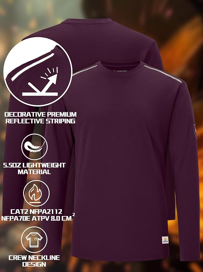 Men's Green Large Regular Fit 5.5oz 100% Cotton Long Sleeve FR Shirt for Work & Outdoor Activities