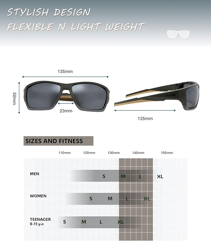 Polarized Riding Sunglasses Foam Padded Wraparound Fit Men Women Motorcycle Driving Running Cycling Fishing