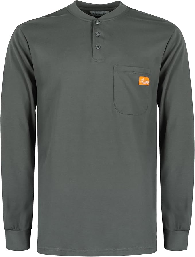 Titicaca FR Shirts for Men 5.5OZ Light Weight for Summer Flame Resistant Henley Shirts