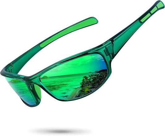 Sports Polarized Sunglasses for Men Women Wrap Around Sun Glasses Fishing Cycling Driving Running UV Protection