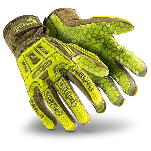 HexArmor Cut and Puncture Resistant Impact Protection Work Gloves | Rig Lizard® Series 2030X | Small