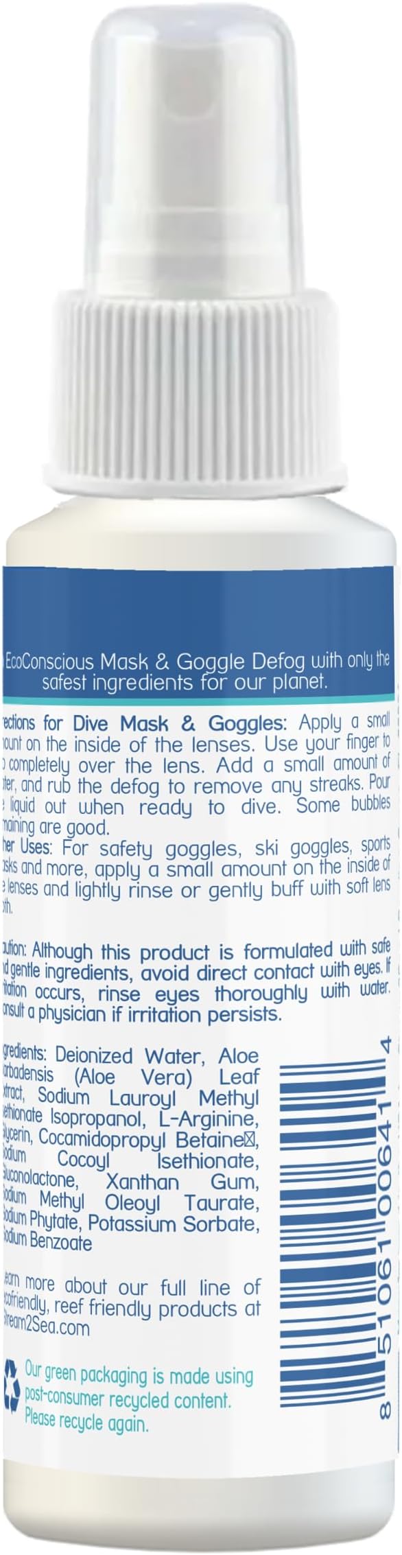 STREAM 2 SEA Mask Defog, Reef Friendly Defogger Coating Anti Fog Mask for Glasses, Snorkel Mask, Scuba Divers, Ski Goggles and Sports Glasses Equipment
