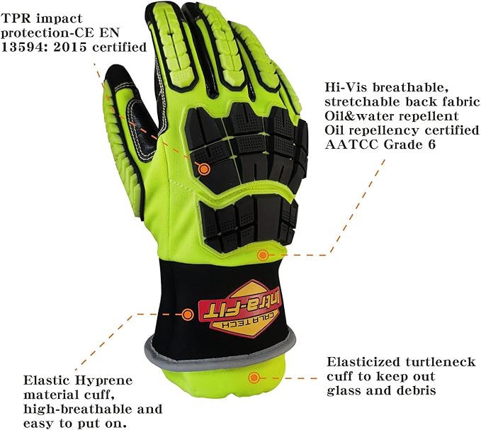 Heavy-duty Rescue Extrication Glove EN388:2016 Certification, Super Dexterity and Ultra Durability