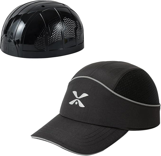 TIHEEN Unisex Safety Bump Cap, Baseball Hat Style with Reflective Stripes Lightweight and Breathable Hard Hat Head Protection Cap