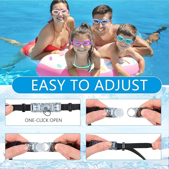 Treela 10 Pcs Swimming Goggles for Adults Pool Goggles Swim Glasses Bulk Multipack Anti Fog Silicone No Leaking