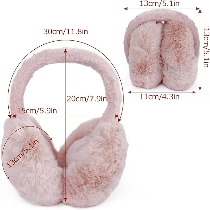 1 Pcs Headband Winter, Ear Muffs for Women & Men, Foldable Fluffy Earmuffs with Headband, Headband Winter