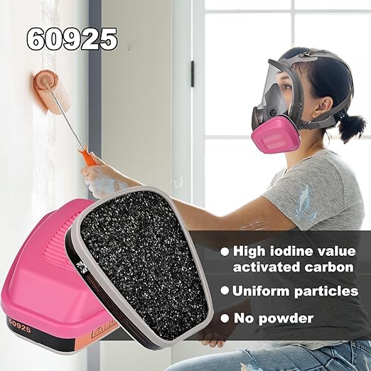 10 Pairs Respirator Filters Cartridges 60925 Particulate Filter for Half and Full Face Respirator Mask 6000, 7000, FF-400 Series Against Formaldehyde, Organic Vapors and Particulates