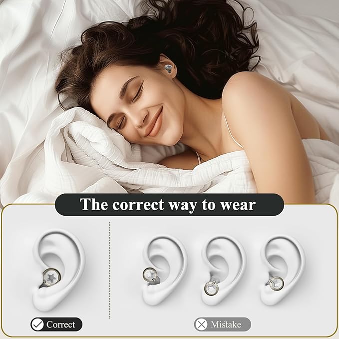 Noise Sensitivity Soft Silicone Ear Plugs Transparent Hearing Protection,Washable and Noise Reduction,3 Pairs S/M/L Ear Plugs,26 dB,Black Sleeping Earplugs for Work,Block Snoring