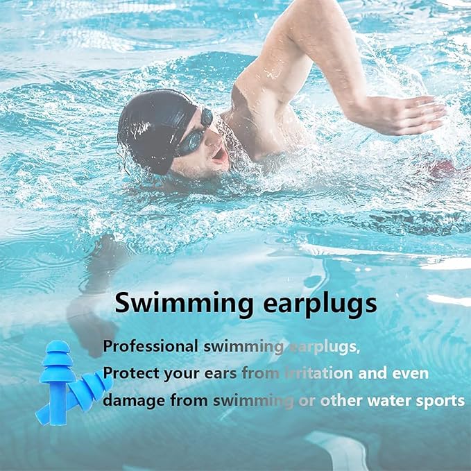 Earplugs for Sleeping,5 Pairs Noise Cancelling Silicone Earplugs for Sleeping Swimming Snoring Concerts