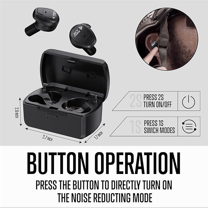 Shooting Ear Protection Ear Plugs, Hearing Protection Earbuds Electronic Shooting Earplugs for Noise Reduction,Outdoor Sports