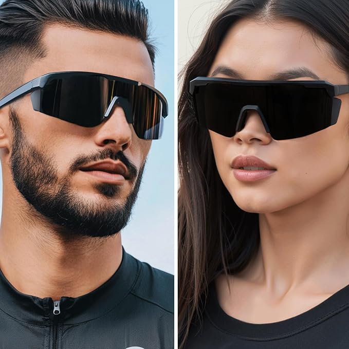 WISTON XL Z87 Sunglasses for Big Wide Heads Men Women,TR90 Ultralight UV400 Protection Sun Glasses Z8224