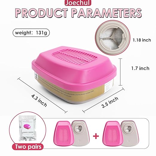3 Pair 6PCS Respirator Cartridges - 60926 Respirator Filters for 6000 7000 FF-400 Series Respirator, Gas Mask Filters for Organic Vapor, Dust, Ammonia, Methylamine, Formaldehyde, Hydrogen Chloride