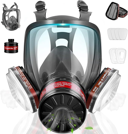 Reusable Respirator Mask with Activated carbon filter cottons for Gas, Organic Vapors