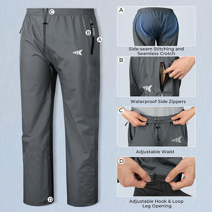KastKing HydroSense Essential Waterproof Rain Suit for Men and Women, Lightweight, Durable Outdoor Gear for Fishing, Hiking