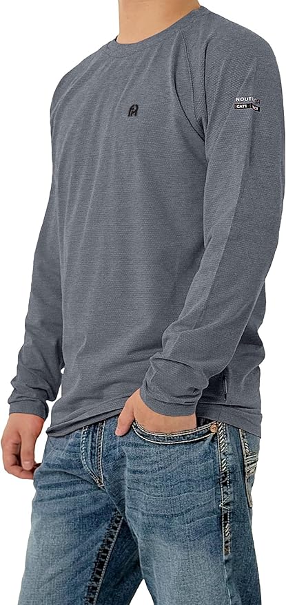 FR Shirts for Summer 5.5oz Birdseye Mesh Design Modacrylic Fabric Lightweight Flame Resistant Long Sleeve Shirt for Men CAT1