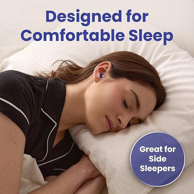 SnoozePlugs Ultra Soft Foam Earplugs for Sleeping, 60 Pairs Comfortable Foam Ear Plugs for Side Sleepers- 33db NRR Nightime Earplugs for Snore Blocking, Noise Canceling Sleep Noise Reduction