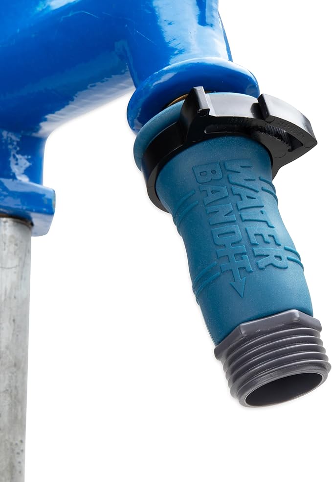 Camco Water Bandit - Features a Highly Flexible Silicone-Polymer Sleeve & ABS Male Water Hose Connection - Works with Damaged or Stripped Faucet Threads or Faucets without Threads (22484)