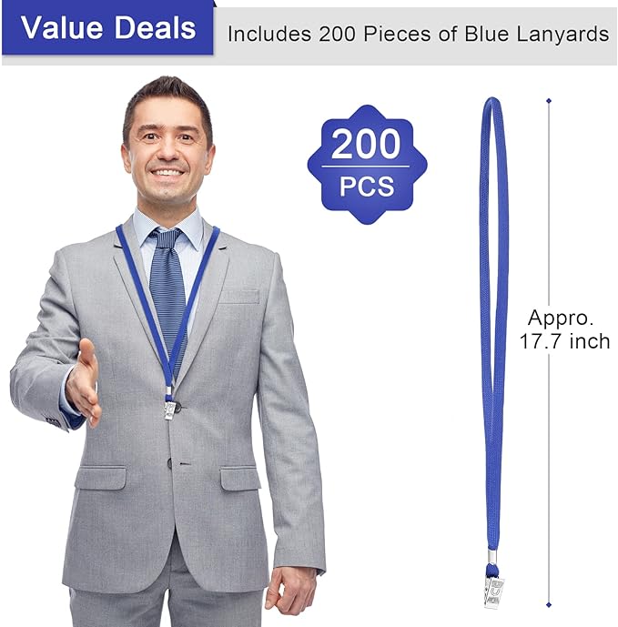 Marspark Lanyards Bulk with Clip Flat Neck Lanyard Badge Lanyard with Swivel Hook Lanyards for ID Cards Holder