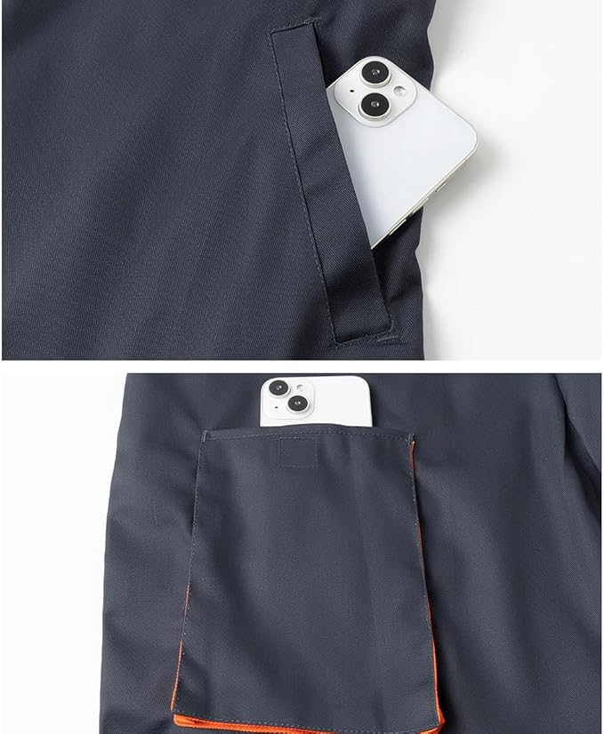 Men's Coveralls Mechanic Work Jumpsuit Multi Pockets Overalls Long Sleeve Workwear Coverall