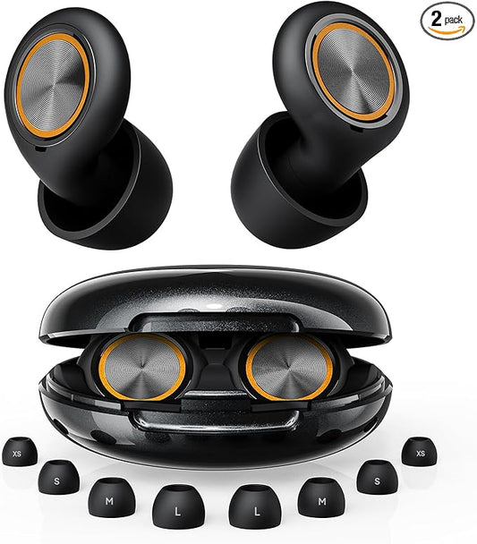 Ear Plugs for Sleeping Noise Cancelling, Reusable Silicone Ear Plugs for Sleeping with 8 Eartips and Case, 45dB Noise Reduction, High-Fidelity Hearing Protection Ear Plugs for Concert and Snoring