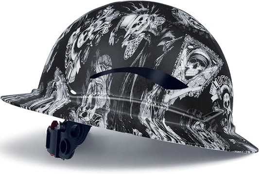 Full Brim Hard Hats ANSI/ISEA Z89.1 Type I Class E Certified 6-Point Suspension Lightweight Vented Adjustable Safety Helmet for Construction Industrial