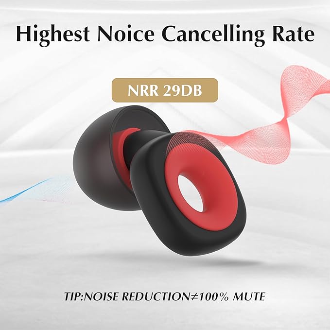 Soft Ear Plugs for Sleeping,Reusable Ear Plugs for Noise Reduction