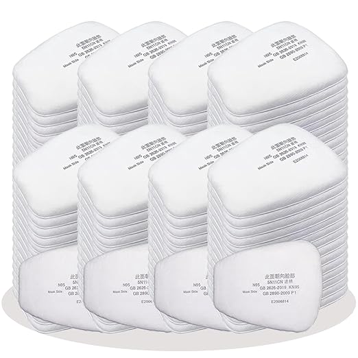 80PCS 5N11 Filter Cotton,Replacement Particulate Filter Cotton for 6200, 6502, 7502, 6800