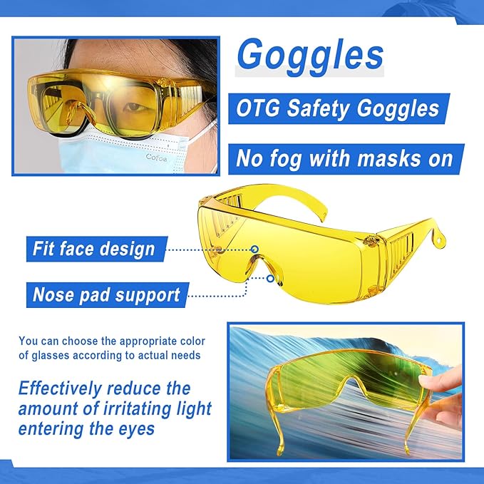 Kanayu Safety Glasses Bulk Protective Goggles Anti Fog Scratch Resistant Eyewear