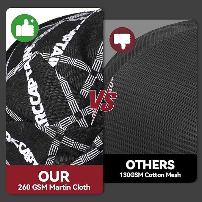 ARCCAPTAIN Reversible Welding Cap, 8 Panel Protective Welders Cap, 10 oz Fireproof Cotton Comforts for Safety and Protection While Welding to Men Women, Line, 7 5/8