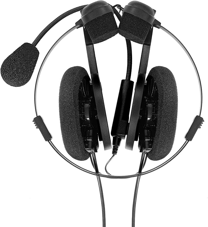 Koss Porta Pro Double-Sided Communication Headset with Microphone Electret Flexible Handsfree Design Foldable Design TRRS Plug Wired 3.5 mm Black