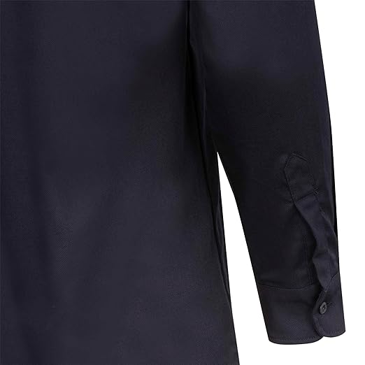 Oberon FR Arc Rated Button-Up Safety Shirt For Men - Flame Resistant Cotton - 10 Cal - Class 3 - Navy