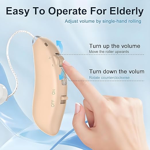 Hearing Aids for Seniors with Hearing Loss (Not Amplifier), Rechargeable Latest 16-Channel Digital Hearing Aids with Intelligent Noise Cancellation and 5-Day Battery Life