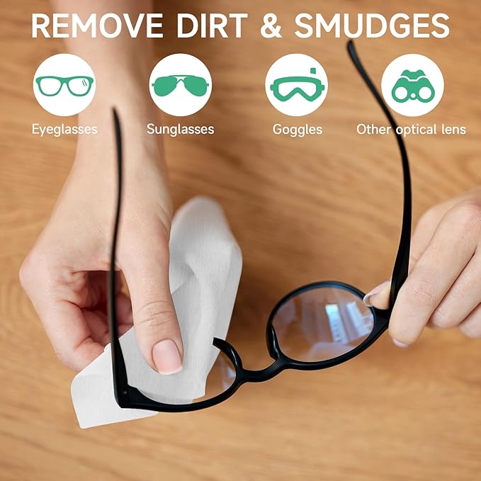 Lensmate 420 Count Lens Wipes for Eyeglasses, Pre-Moistened & Individually Wrapped Eyeglass Wipes, Lens Cleaning Wipes for Eyeglasses, Sunglasses, Goggles and Camera Lens