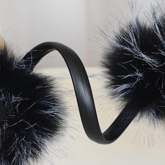 Women's Faux Fur Ear Muffs For Winter Women - Warm Faux Fur Fuzzy Ear Muffs Windproof Cold Weather Ear Warmers