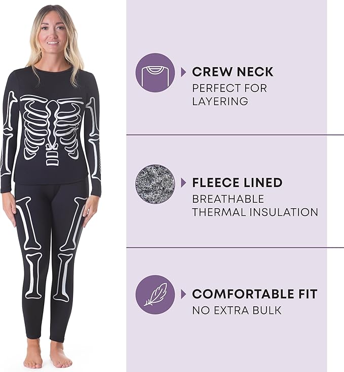Rocky Thermal Underwear for Women, Long Johns Fleece Lined Set, Shirt & Pants, Base Layer w/Leggings/Bottoms Ski/Extreme Cold