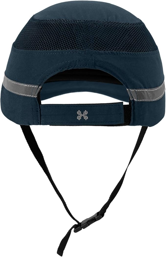 Lightweight Safety Bump Cap - Breathable Baseball Style Protective Hat with Reflective Stripes
